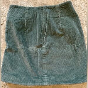 Elegant Corduroy Skirt in Teal